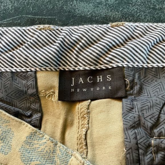 Jachs Men’s Bleecker Shorts Stretch Chino 9” Khaki Blue Floral Print Size 31 NWT - Picture 5 of 7